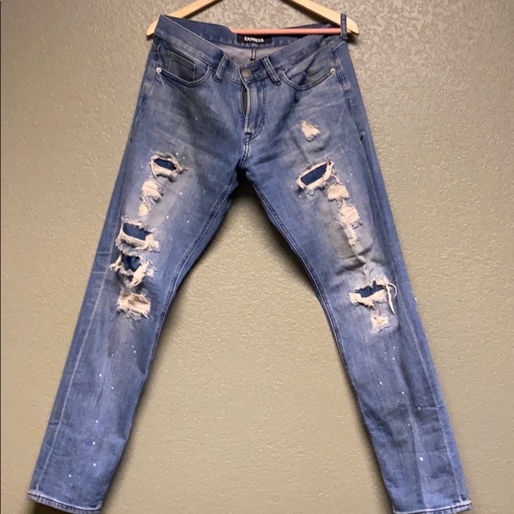 Express Distressed Jeans